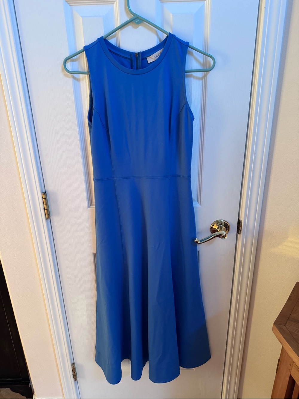 LOFT Sleeveless Royal Blue Midi Dress